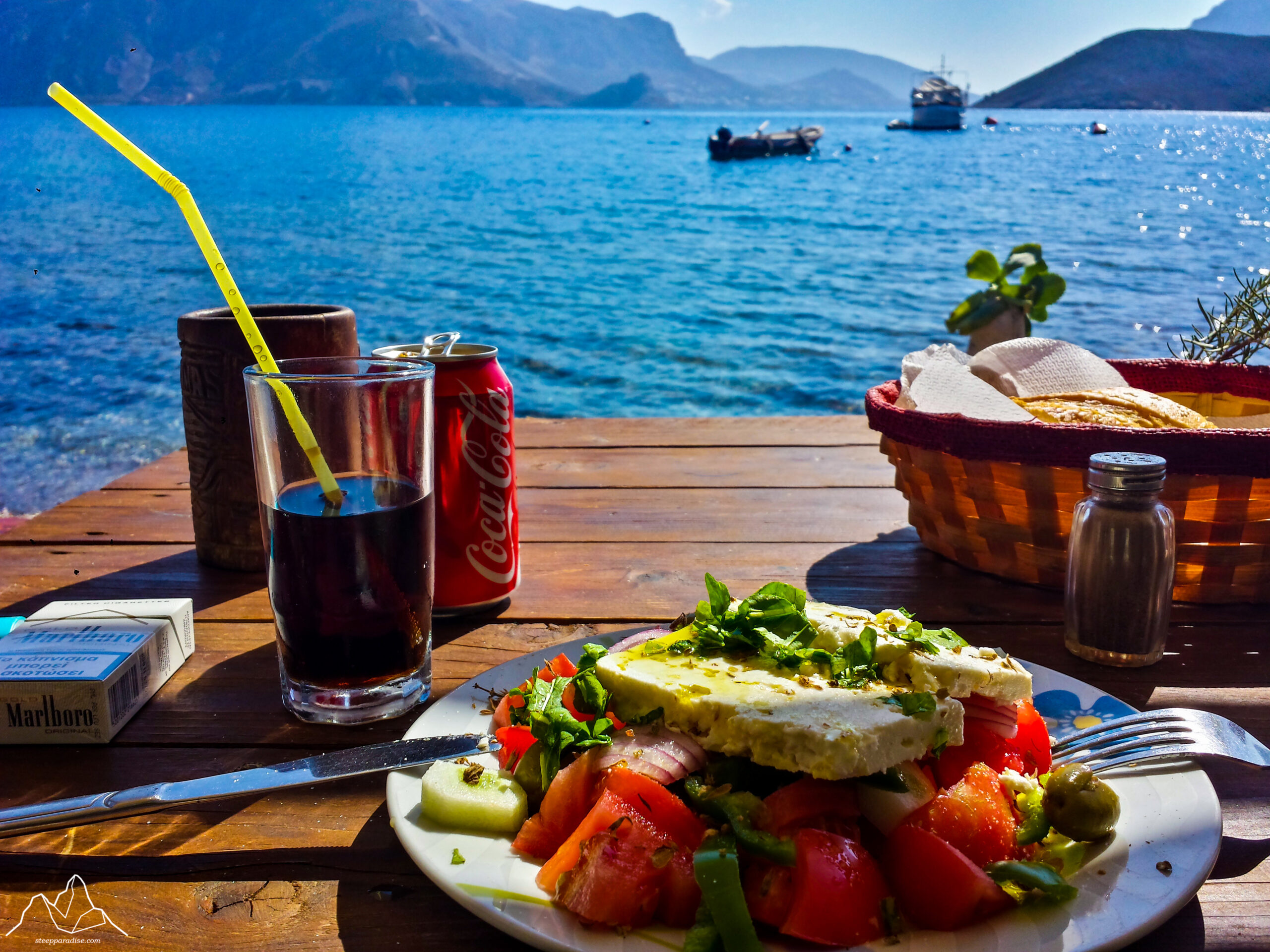 Essen im Pirates Bay Kalymnos
